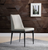 Set of Two Gray and Black Upholstered Faux Leather Dining Side Chairs