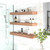38" Brown Wood Wall Mounted Bathroom Shelves