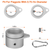 2Pcs Aluminum Alloy Flag Pole Rings