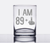 90th Birthday Gifts - 89 Middle Finger Whiskey Rocks Glass