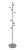 68" Brushed Steel Brushed Steel Coat Rack