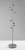 68" Brushed Steel Brushed Steel Coat Rack
