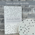 White Doodle Stars - A5 ish size Handmade Saddle Bound Notebook