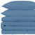 Blue King Cotton Blend Washable Duvet Cover Set With Two Shams