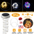 6 Pcs Solar Powered Mason Jar Lid Lights 