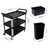 Tier Food Trolley Food Waste Cart With Two Bins Storage Kitchen 