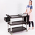 Tier Food Trolley Food Waste Cart With Two Bins Storage Kitchen 
