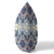 26" X 26" Blue And Off White Broadcloth Floral Throw Pillow