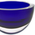 6 Mouth Blown European Made Lead Free Cobalt Blue Crystal Bowl
