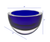 6 Mouth Blown European Made Lead Free Cobalt Blue Crystal Bowl