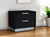 21" Black Two Drawers Nightstand