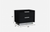 21" Black Two Drawers Nightstand