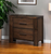 25" Brown Two Drawers Nightstand