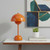 12" Orange Metal Table Lamp