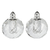 Handcrafted Optical Crystal And Silver Rounded Salt And Pepper Shakers