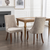 Set of 2 Rayon Cloth Flocking Linen Dining Chairs