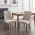 Set of 2 Rayon Cloth Flocking Linen Dining Chairs