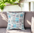 26" X 26" Blue and White Elephant Indoor Outdoor Throw Pillow