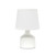 9" Off White Concrete Novelty Table Lamp With White Drum Shade