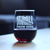 Downhill from Here Stemless Wine Glass - Skiing Gifts