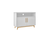 Modern White And Natural Two Door Console Table