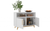 Modern White And Natural Two Door Console Table