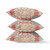16"x16" Red Yellow Dark Aqua Zippered Suede Geometric Throw Pillow