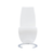 Set of Two White and Silver Upholstered Faux Leather Dining Parsons Chairs