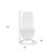 Set of Two White and Silver Upholstered Faux Leather Dining Parsons Chairs