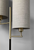 70" Brass Two Light Novelty Floor Lamp With White Drum Shade