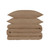 Taupe King Cotton Blend Washable Duvet Cover Set
