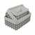 Set Of 3 Rectangular White Lined And Metal Wire Baskets