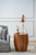 Drum Side Table With Tray Style Top