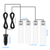 4Pcs Car Interior LED Atmosphere Light Car Charge Decorative Lamp