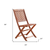 Set Of Two Brown Folding Chairs