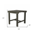 18" Dark Gray Square Solid Wood Outdoor Side Table