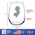New Jersey Stemless Wine Glass - New Jerseyans Gifts