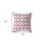 18"x18" Pink Blue White Zippered Suede Geometric Throw Pillow