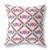18"x18" Pink Blue White Zippered Suede Geometric Throw Pillow