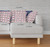 18"x18" Pink Blue White Zippered Suede Geometric Throw Pillow