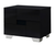 18" Black Two Drawers Metal Mirrored Nightstand