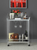 17" X 29" X 35" Chrome Clear Glass Metal Acrylic Serving Cart