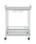 17" X 29" X 35" Chrome Clear Glass Metal Acrylic Serving Cart