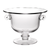 11" Clear Mouth Blown Crystal Round Pedestal Centerpiece Bowl