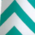 17" Turquoise and White Chevron Indoor Outdoor Throw Pillow Cover