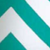 17" Turquoise and White Chevron Indoor Outdoor Throw Pillow Cover