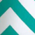 17" Turquoise and White Chevron Indoor Outdoor Throw Pillow Cover