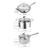 Piece Cookware Stainless Steel Ply Frying Pan, Milk, and Soup Pot with Lid