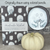 Plum Pumpkins & Ghosts Pattern Saddle Bound Notebook