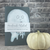 Handmade Saddle Bound Notebook- Pumpkin Ghost Notebook - A5 ish sized